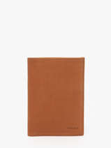 Leather Wallet Oil Etrier Brown oil EOIL442
