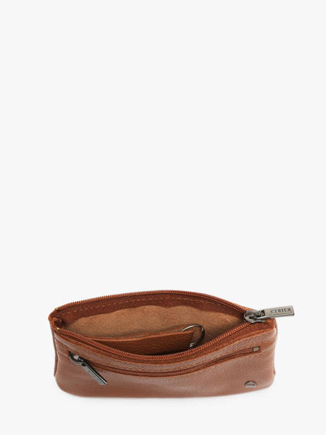 Coin Purse Madras Leather Etrier Brown madras EMAD612 other view 1