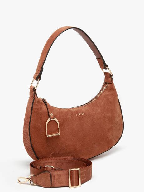 Shoulder Bag Altesse Suede Leather Etrier Brown altesse suede EASU017M other view 2
